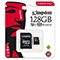 کارت حافظه microSDHC کینگستون کلاس 10 استاندارد UHC-I U1 سرعت 80MBps همراه با آداپتور SD ظرفیت 128 گیگابایت